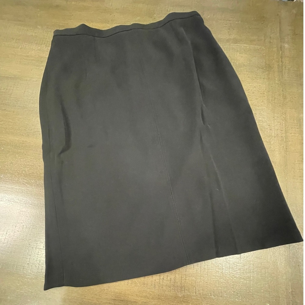 Cartier Uniformes US 12 AU 44 Black Career Pencil Skirt Flared Hem Professional